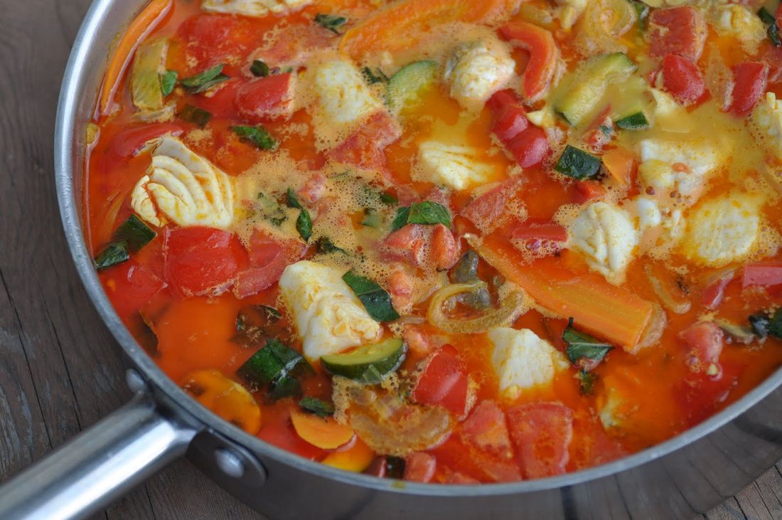 Thai Fish Curry with Garden Veggies