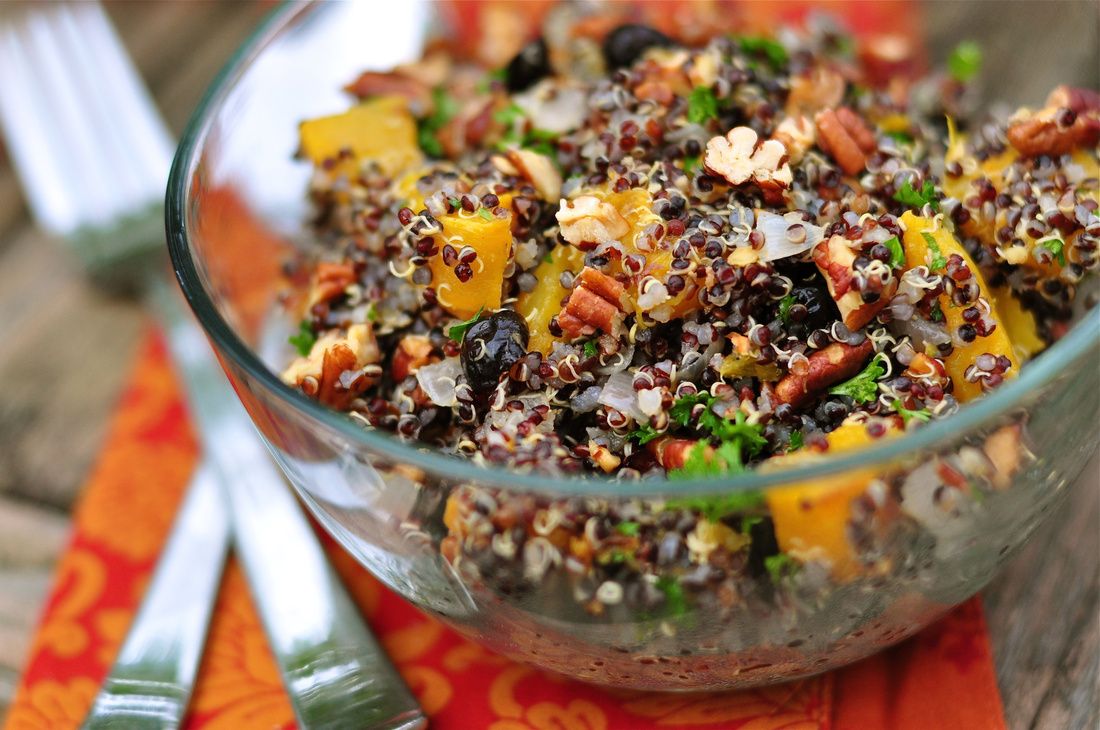 Black Quinoa and Roasted Pumpkin Salad Vegan