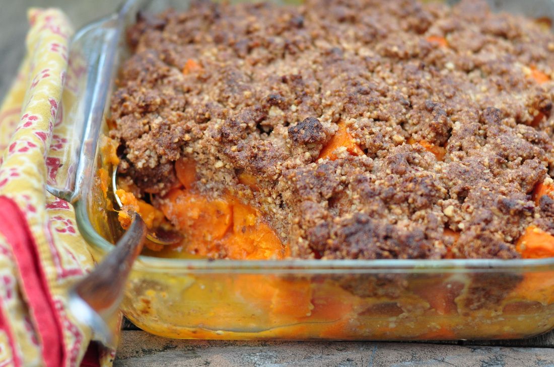Yam Casserole with Pecan Streusel Topping