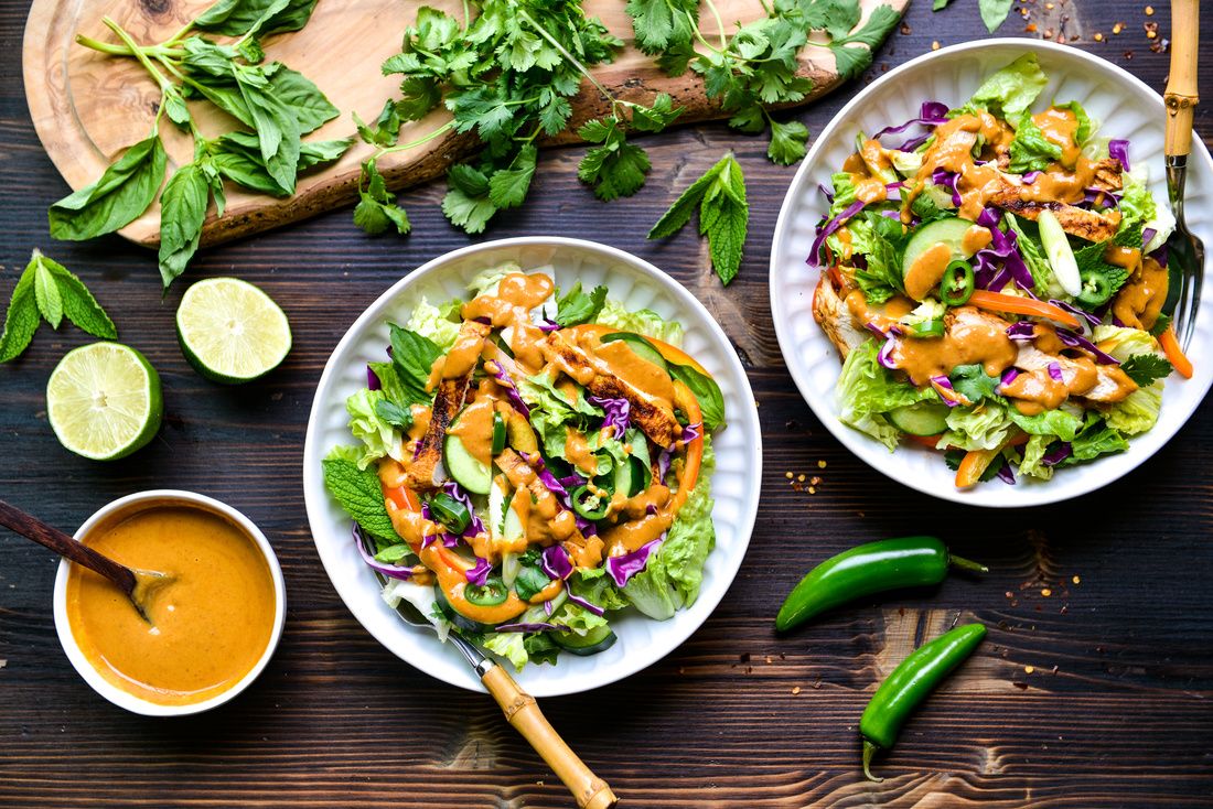 GRILLED RED CURRY THAI CHICKEN SALAD-1