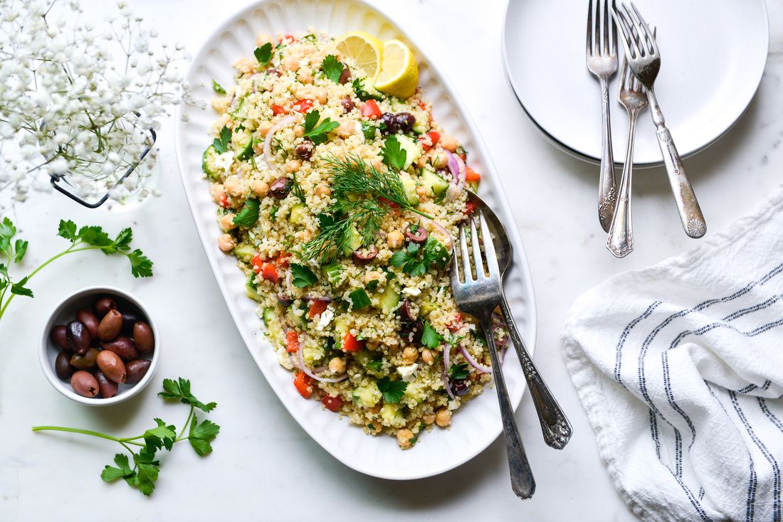 Mediterranean Quinoa and Chickpea Salad | Nourishing Meals®