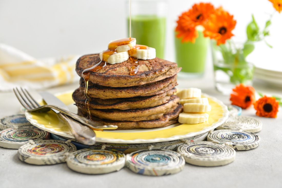 VEGAN TEFF BANANA PANCAKES EGG-FREE-1