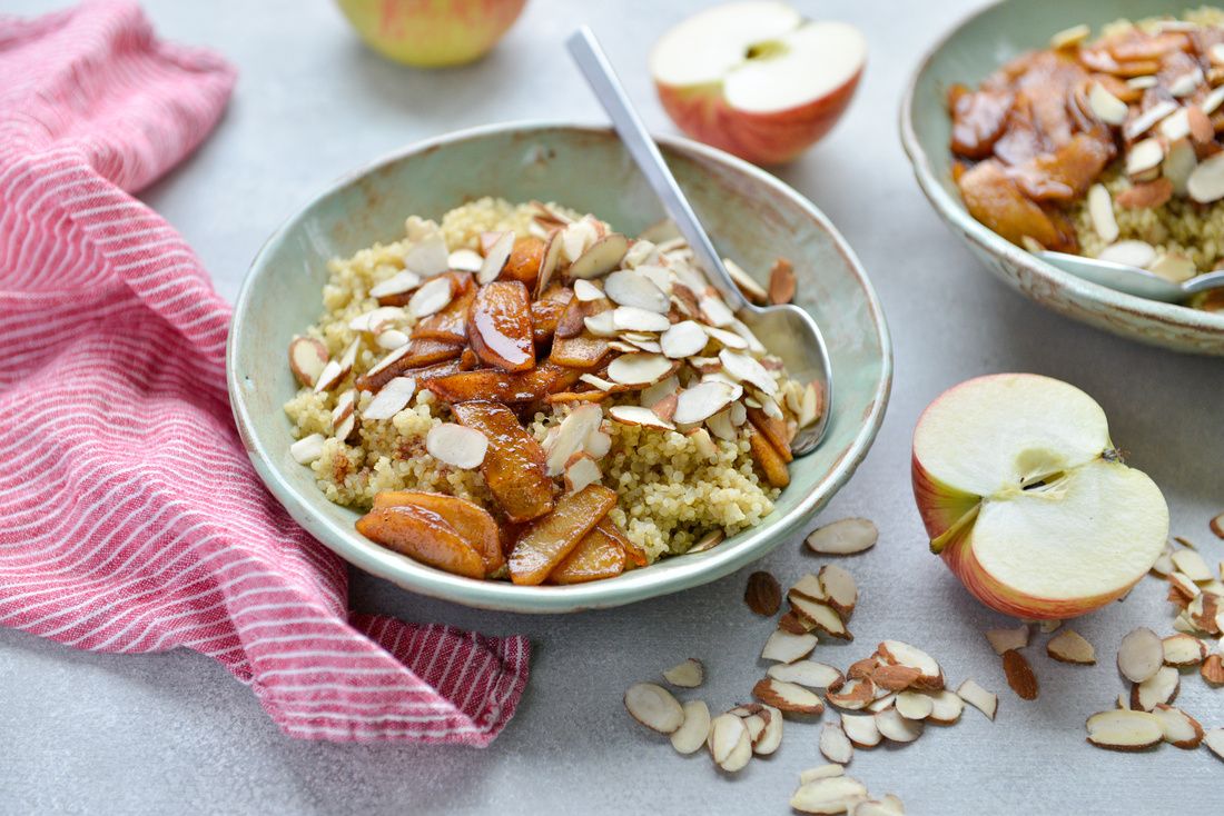 Quinoa with Warm Cinnamon Apples