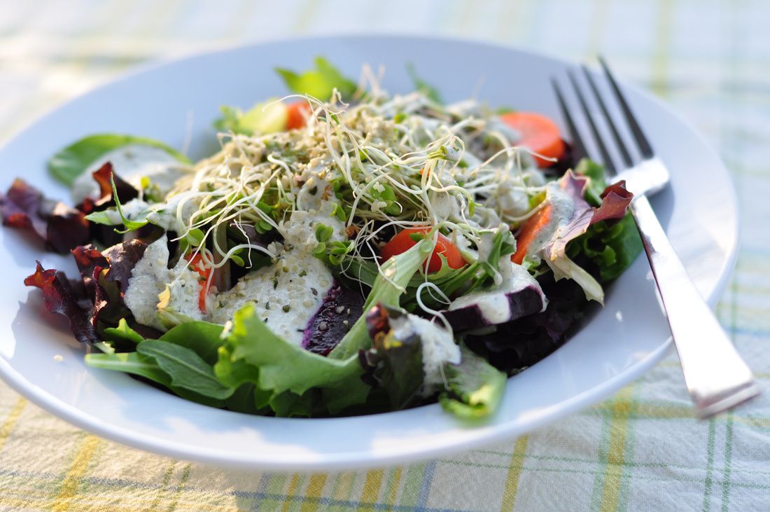 Vegan Creamy Herb Sunflower Dressing