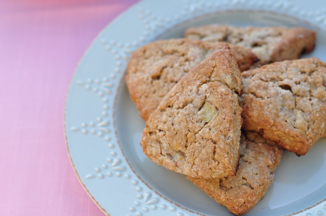 Gluten-Free Dairy-Free Vegan Rhubarb Scones