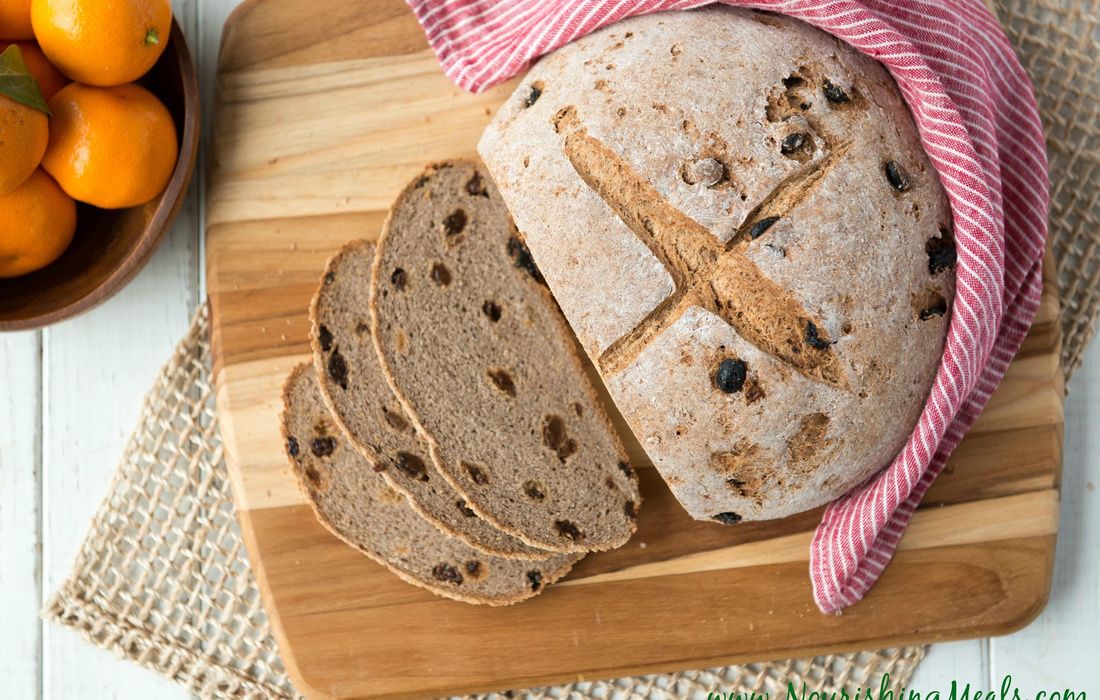 Buckwheat Cinnamon Raisin Bread (gluten-free, vegan, nut-free, xanthan gum-free)