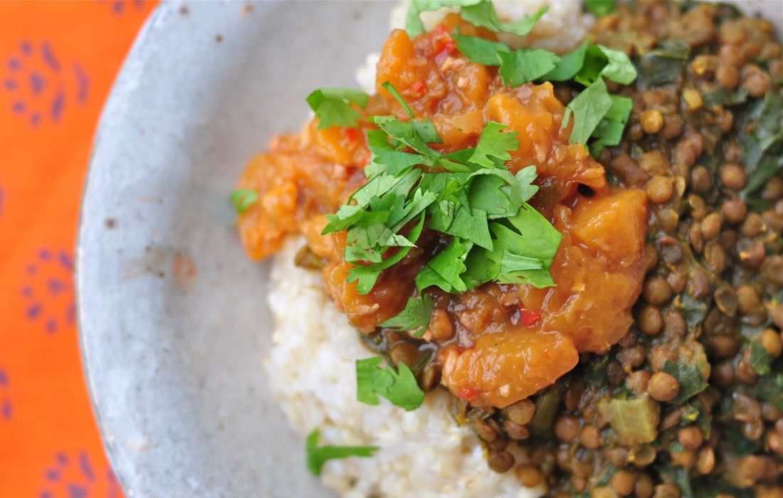 Vegan Lentil and Kale Dal