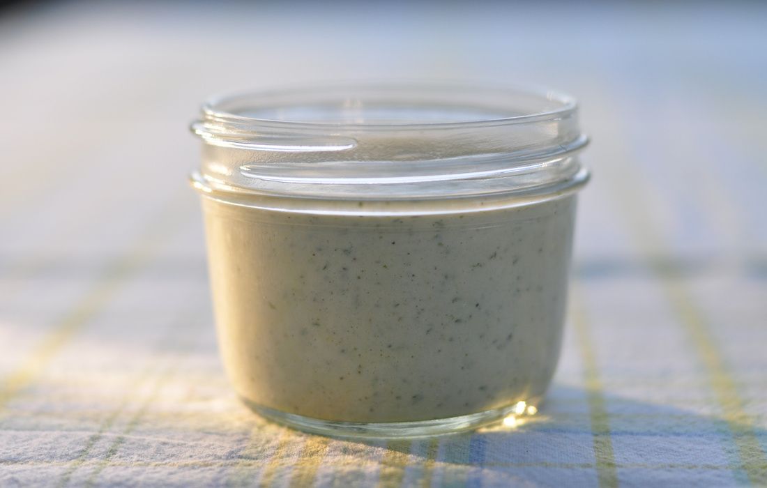 Creamy Herbed Sunflower Seed Dressing or Dip (dairy-free, paleo)