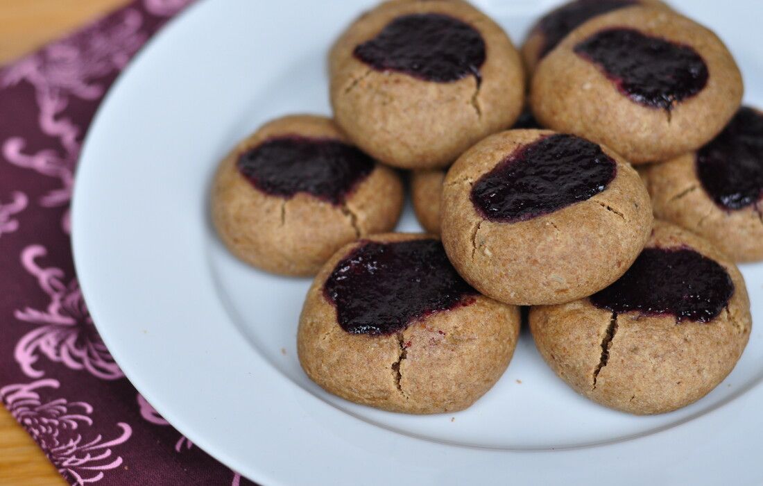 Buckwheat Pecan Thumbprint Cookies (vegan + gluten-free)