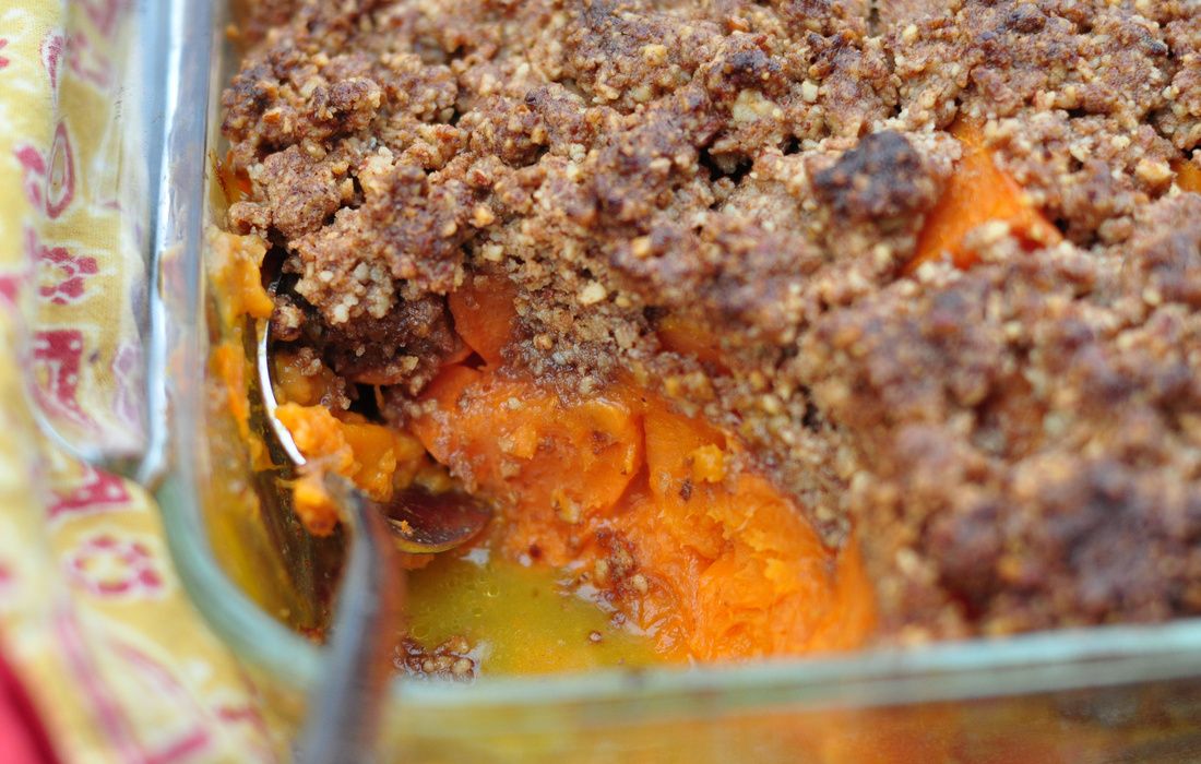 Paleo Yam Casserole with Pecan Streusel Topping (Grain-Free)