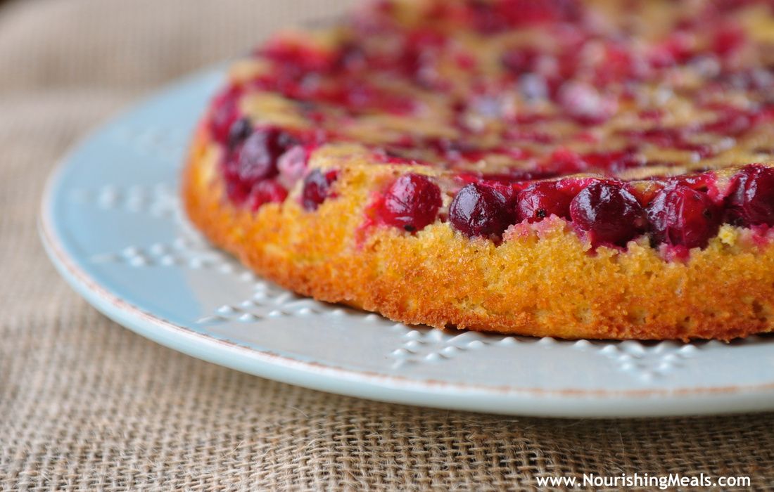 Cranberry Orange Upside Down Cake (grain-free)