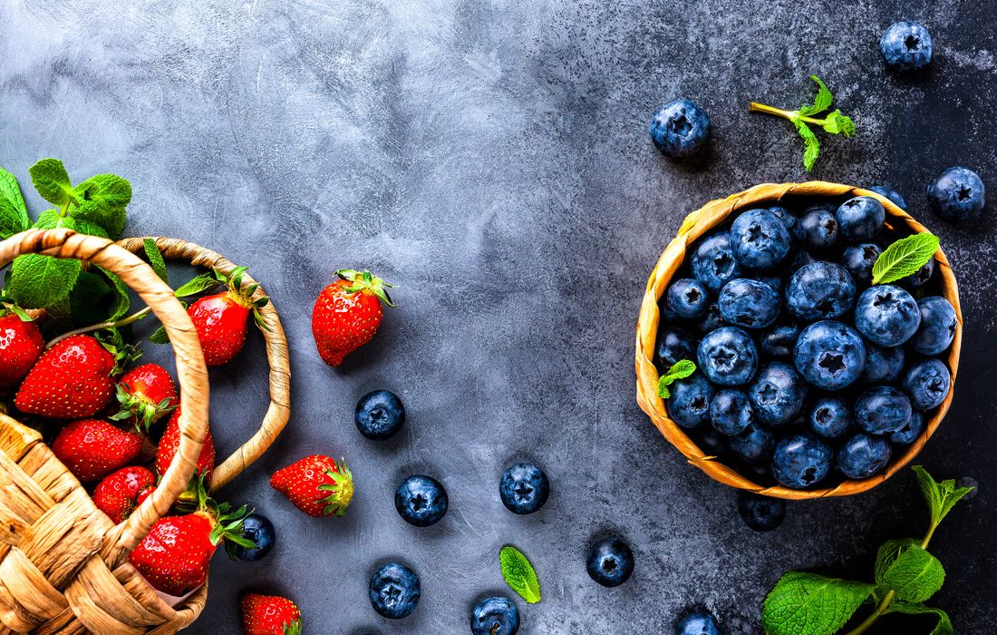BLUEBERRIES STRAWBERRIES MINT-12