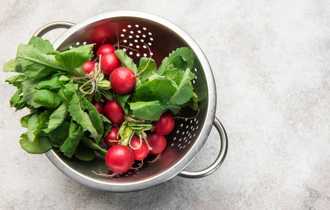BUNCHES OF RED RADISHES-1