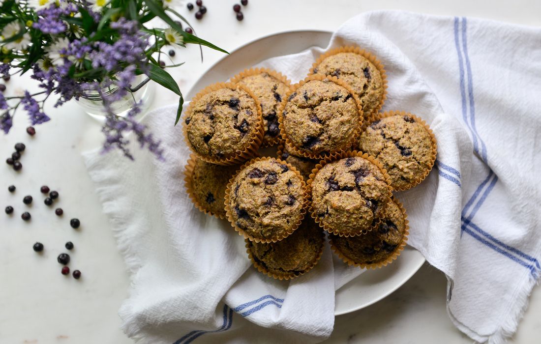 WILD BLUEBERRY FLAX MUFFINS-1