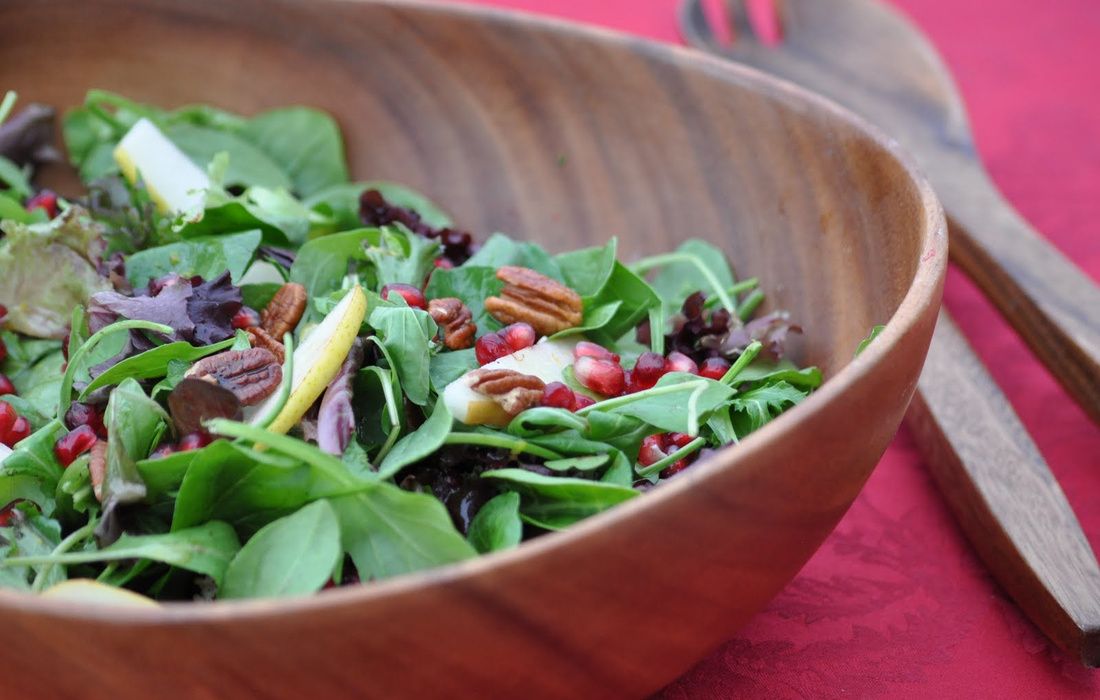 Pear Pomegranate Salad with Orange Vinaigrette