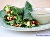 Raw Thai Wraps with Cilantro-Pumpkin Seed Pâté and a Dipping Sauce