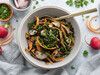 Black Rice Salad with Carrots and Radishes