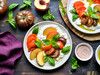 COTTAGE CHEESE WITH PEACHES HEIRLOOM TOMATOES-1