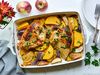 HONEY-GLAZED ROASTED CHICKEN WITH SQUASH AND APPLES-3