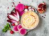 HUMMUS DETOX PLATTER CHICORY POMEGRANATE RADISH