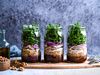 Roasted Beet Quinoa Chicken and Arugula Salad Jars-1