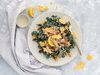 Kale Caesar Salad with Cannellini Beans and Parmesan Crisps 