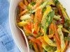 Steamed Vegetables with Lemon Garlic Dressing