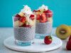 Coconut Chia Pudding with Strawberries and Kiwi