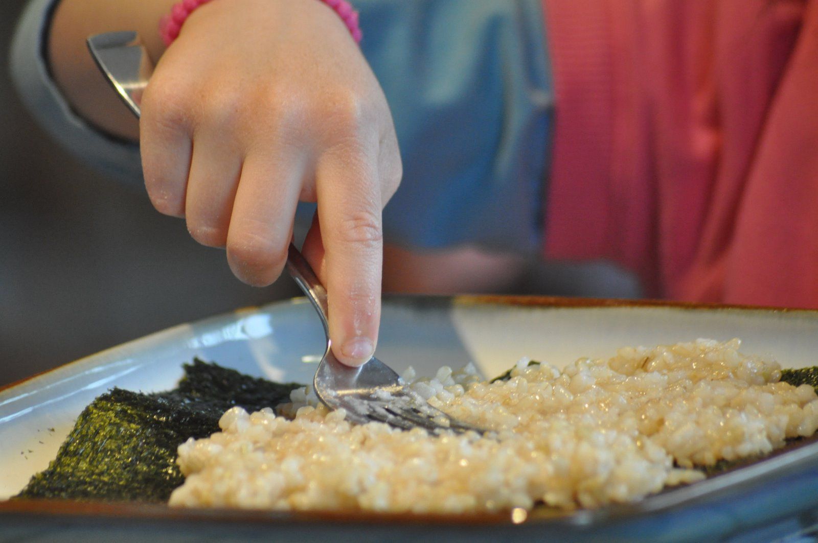 making nori rolls - packing lunch