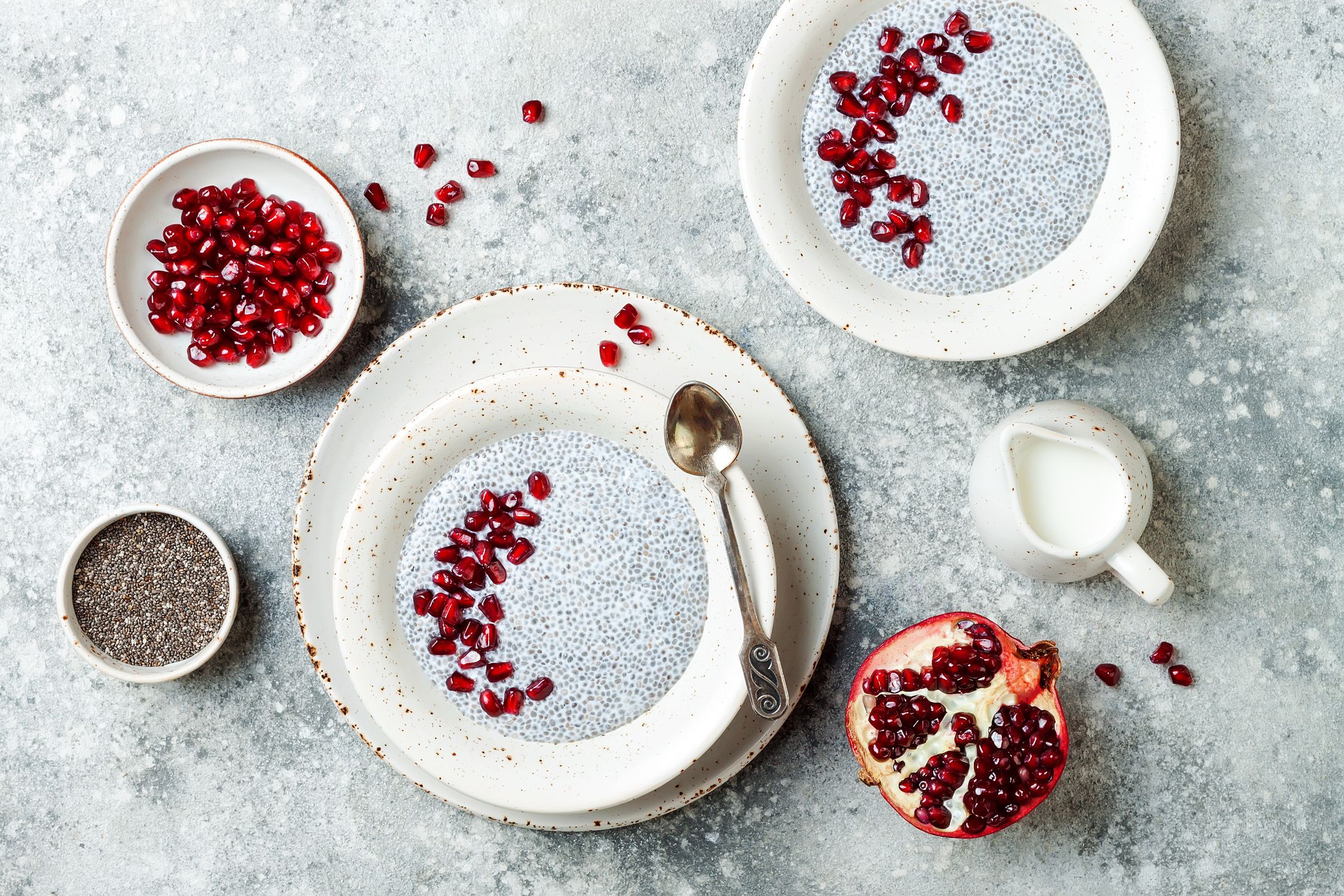 CHIA POMEGRANATE PUDDING BOWLS DETOX-1