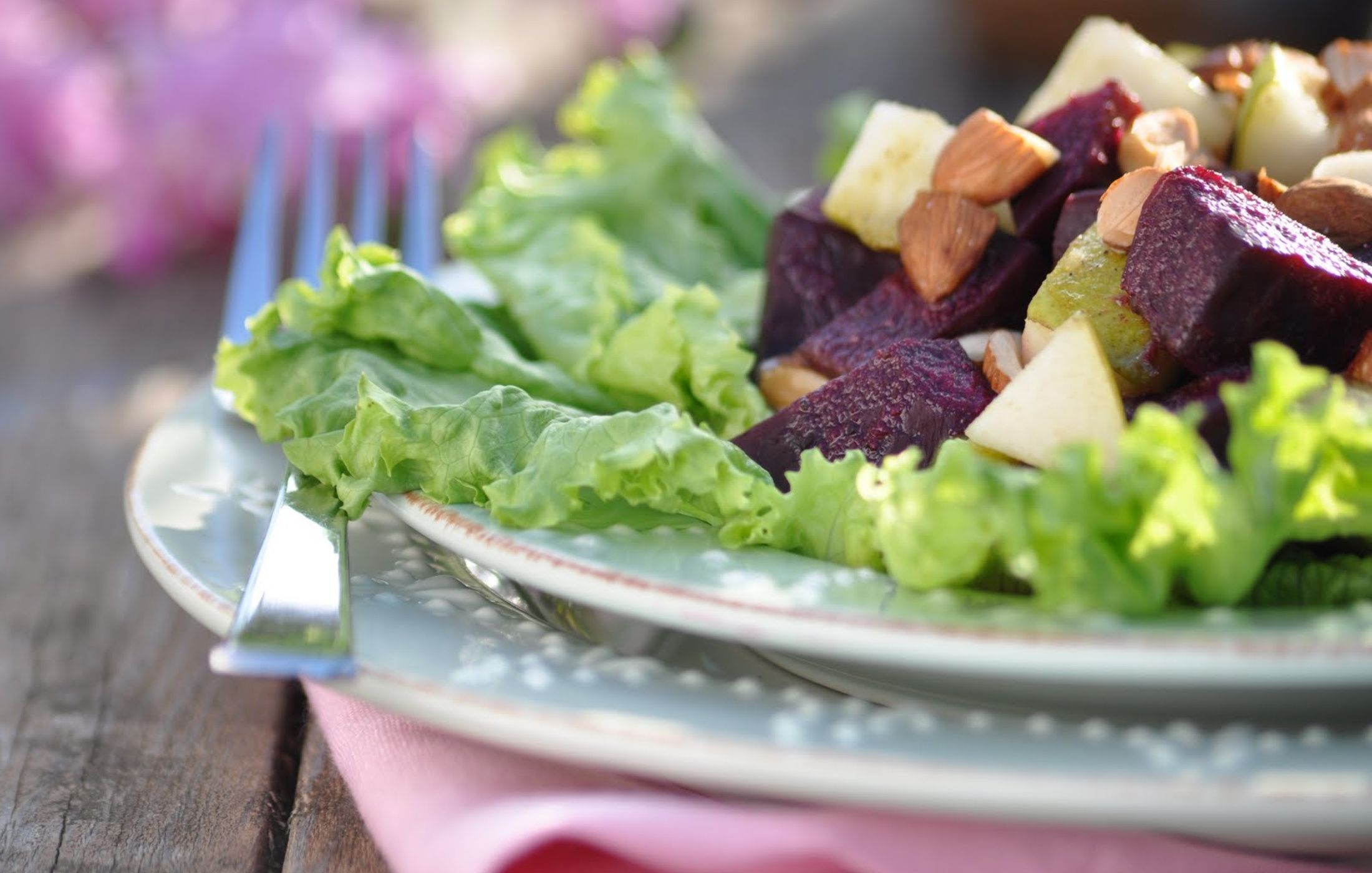 Beet, Pear, and Almond Salad