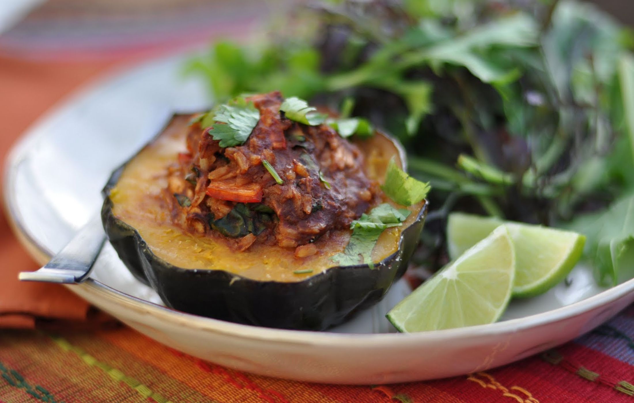 Chipotle Chicken and Rice Stuffed Squash Dairy-Free