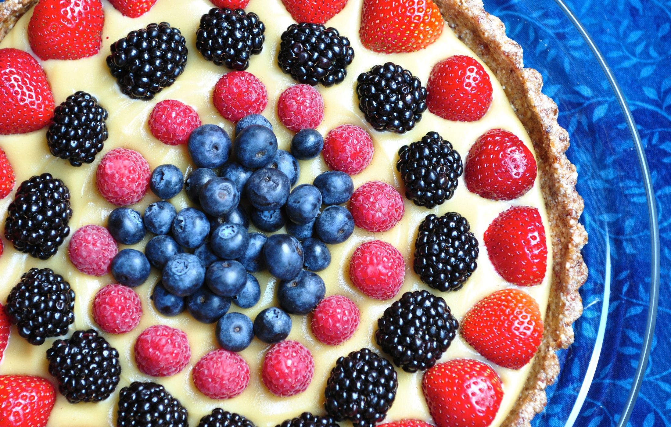 Raw Berry Tart with a Coconut Pastry Cream