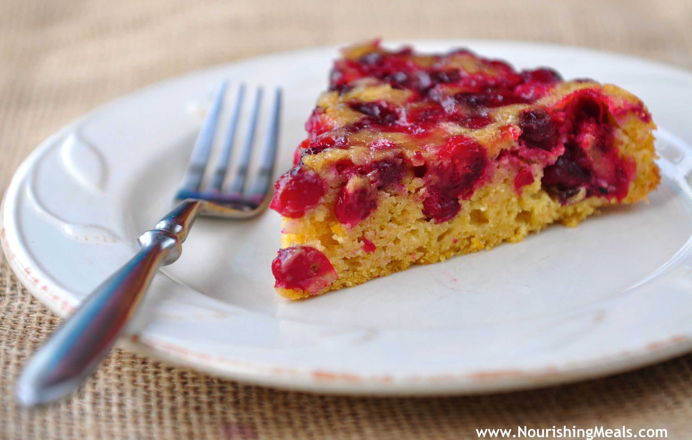 Paleo Cranberry Orange Upside Down Cake