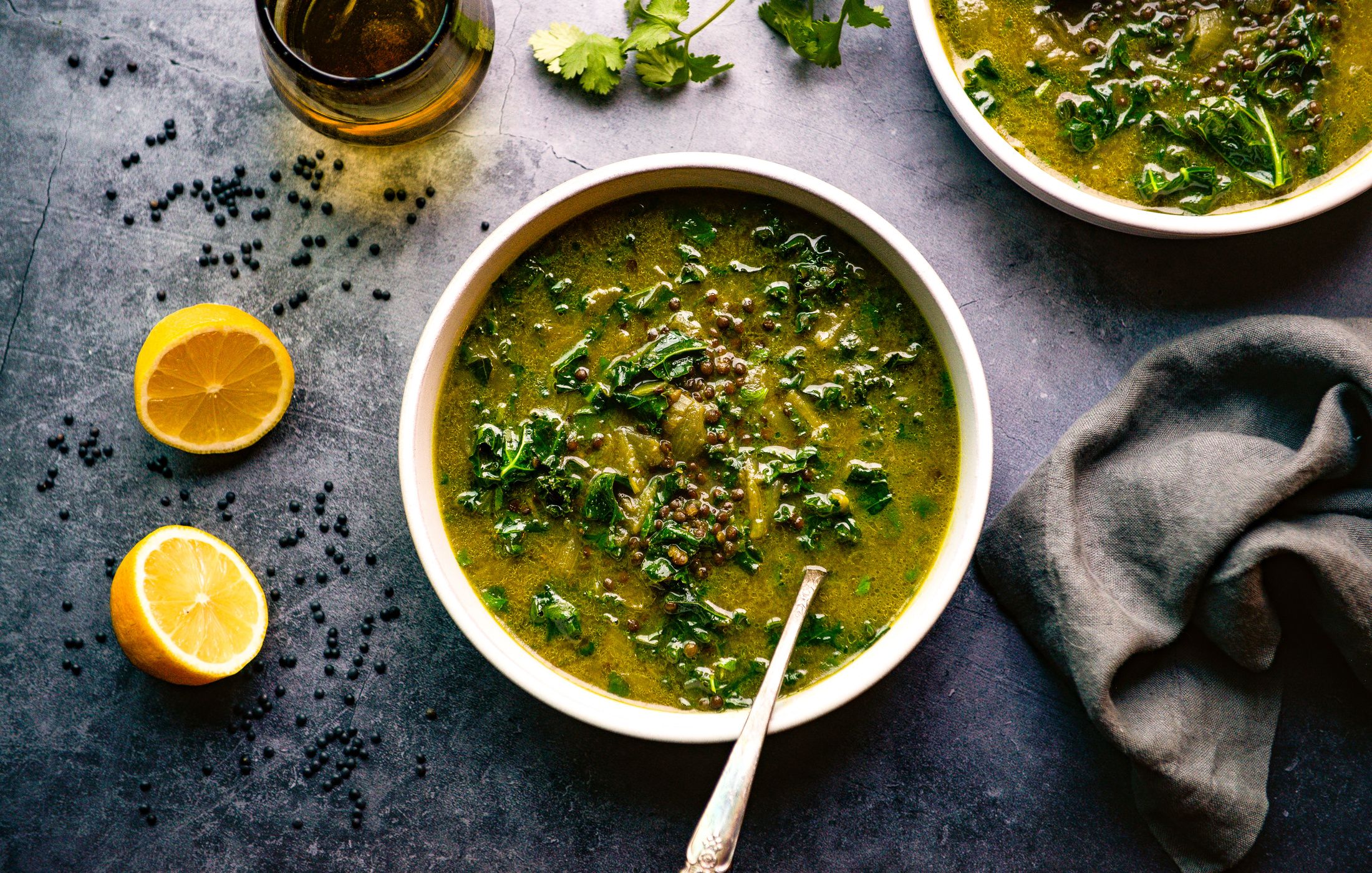 ANTI-INFLAMMATORY BLACK LENTIL KALE GINGER SOUP-1