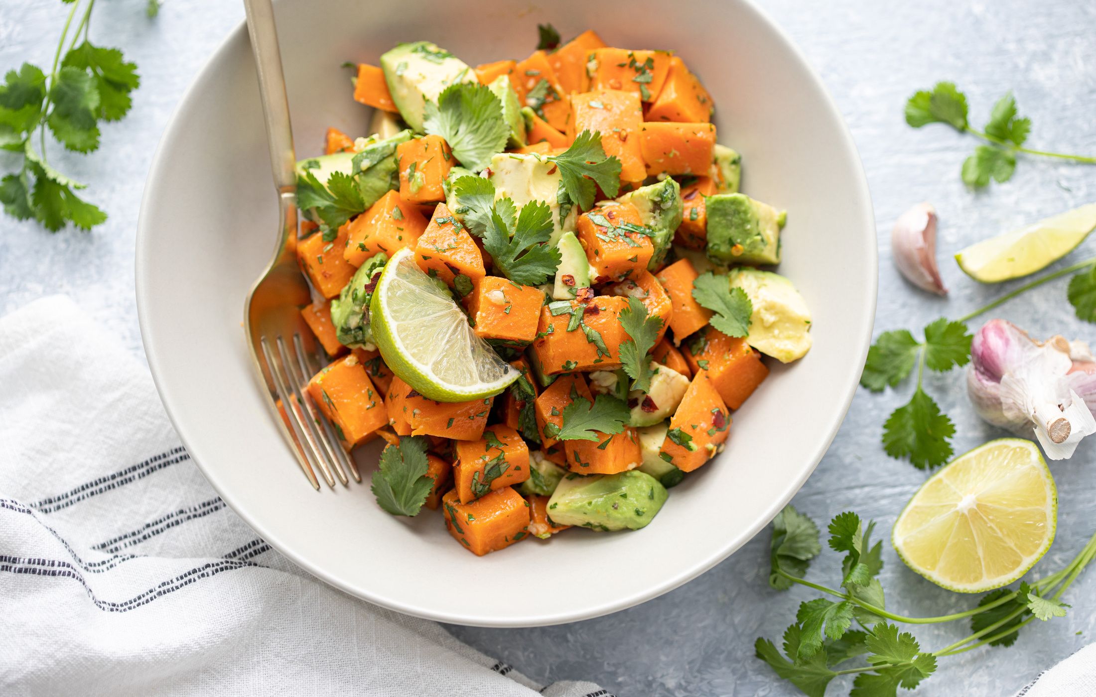 Avocado and Yam Salad with Lime