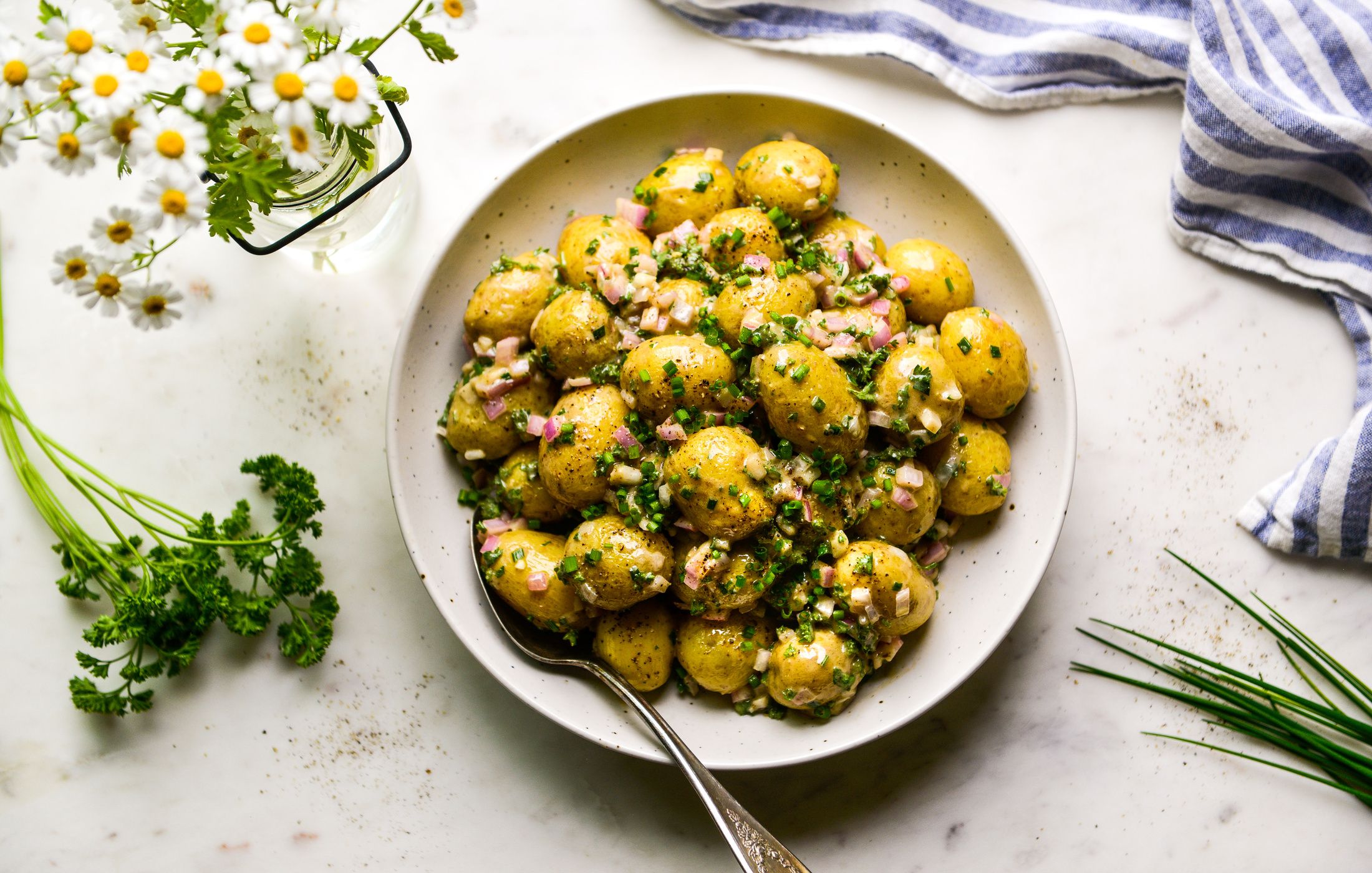 BABY POTATO SALAD WITH SHALLOTS AND DIJON VINAIGRETTE-1