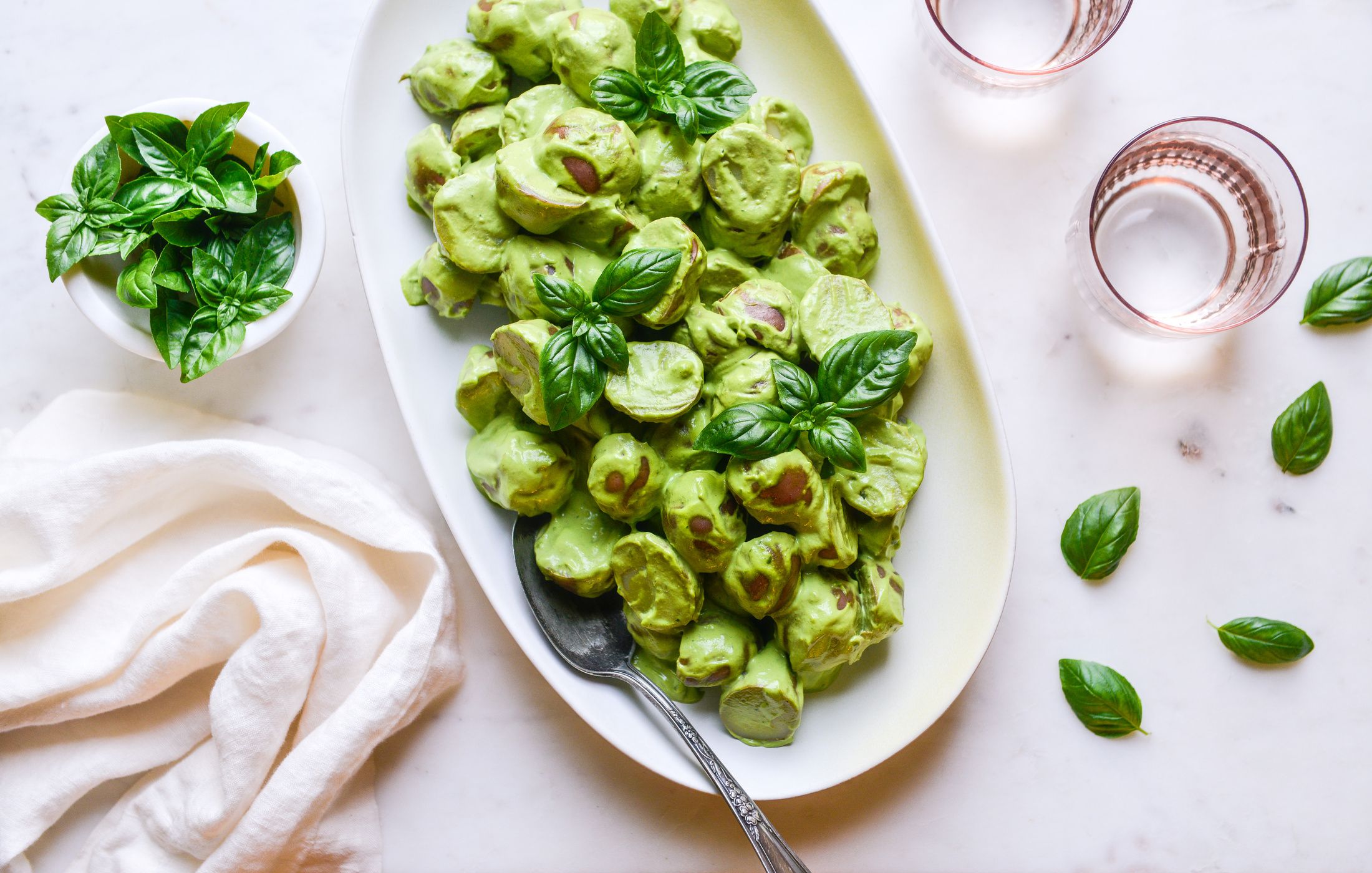 BABY POTATOES WITH A CREAMY CASHEW BASIL SAUCE-DAIRY-FREE-VEGAN-11