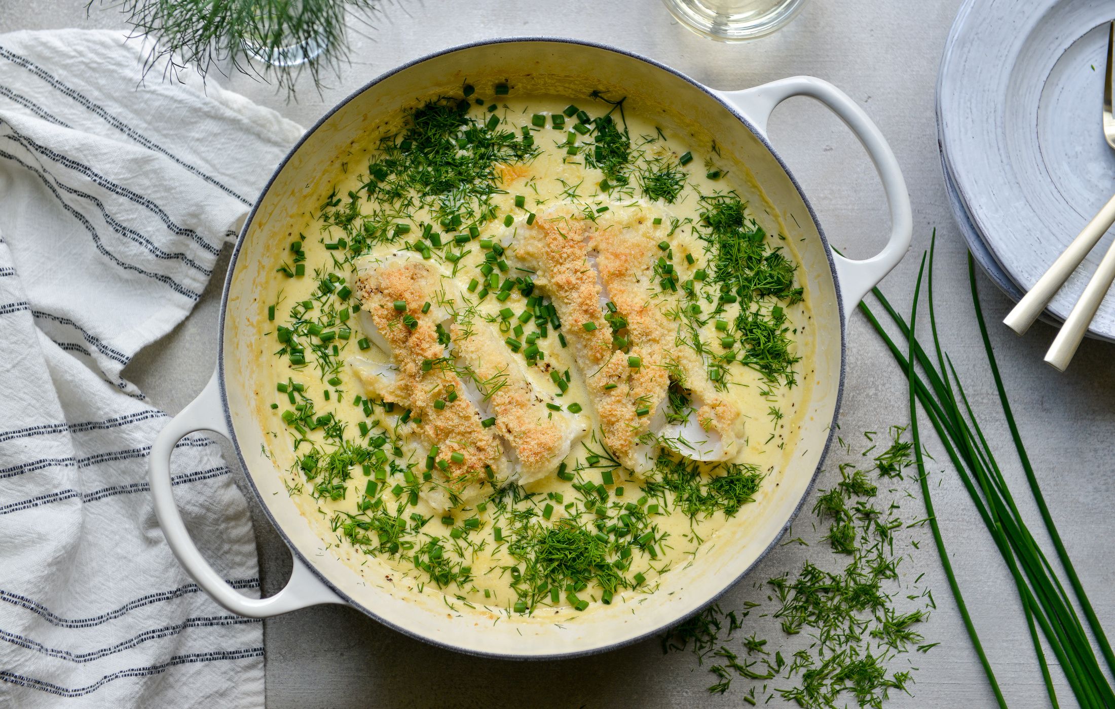 KETO BAKED COD IN A DILL CREAM SAUCE-2