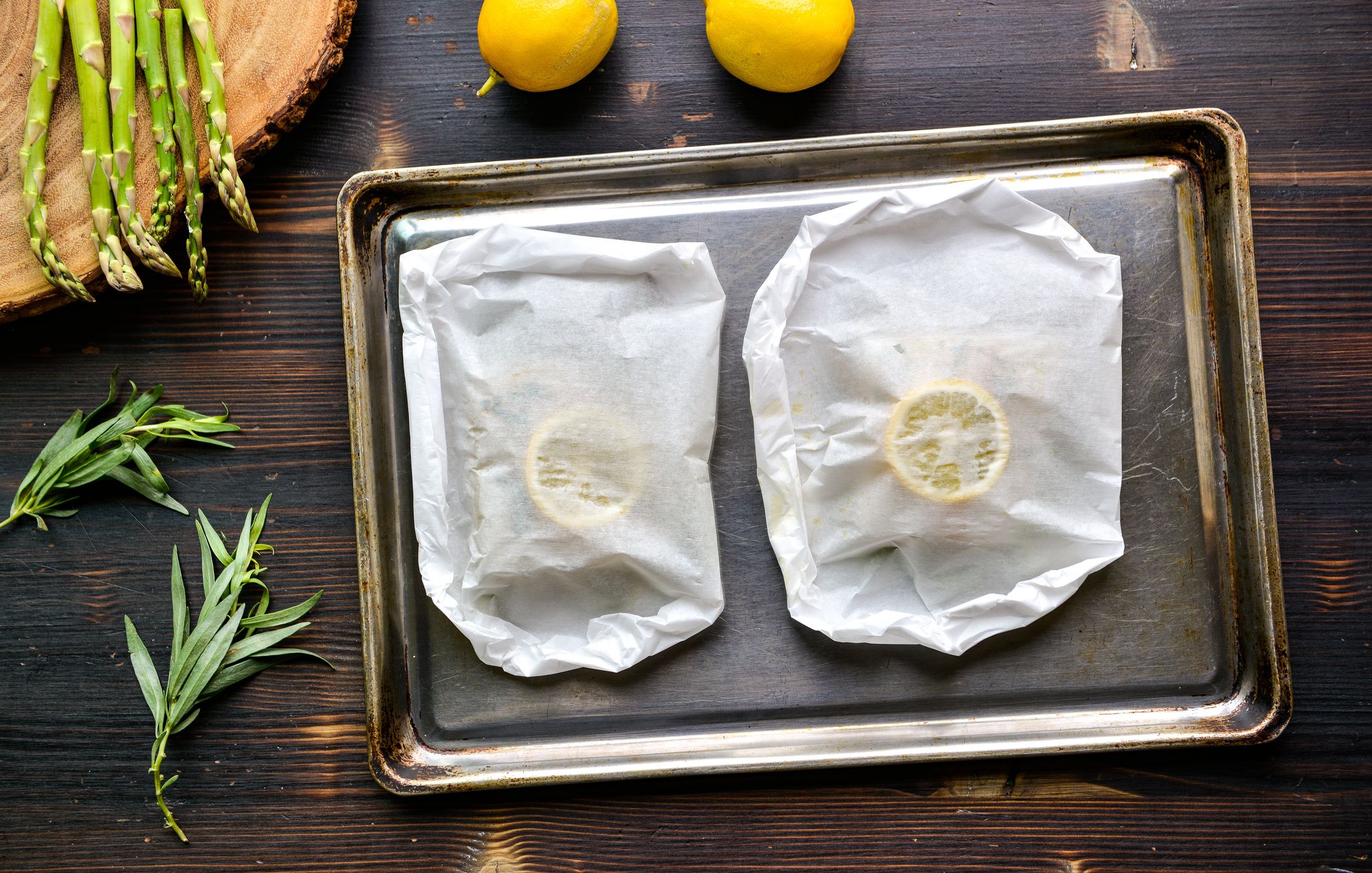 BAKED HALIBUT AND ASPARAGUS IN PARCHMENT-2