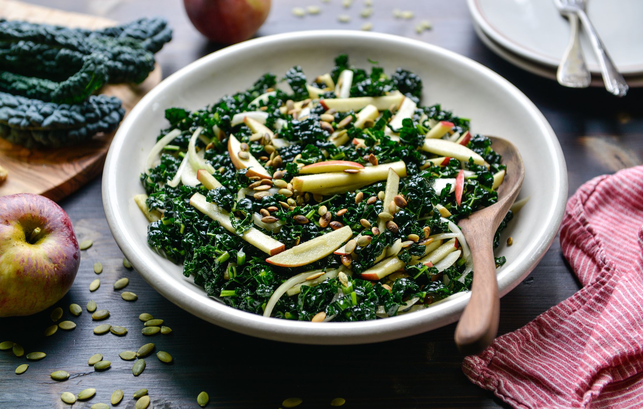 BALSAMIC KALE APPLE SLAW-1