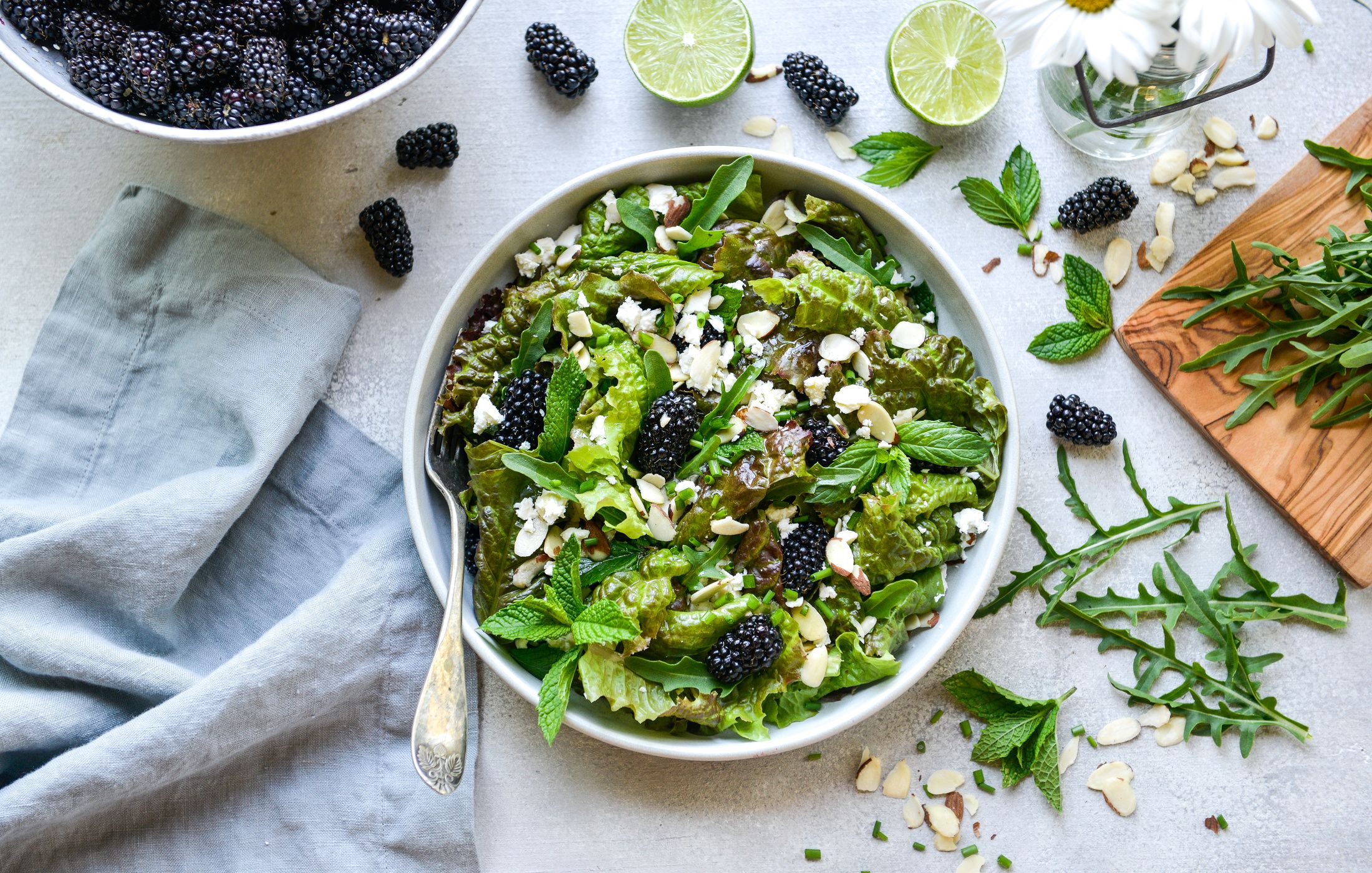 BLACKBERRY, MINT, AND FETA SALAD-1