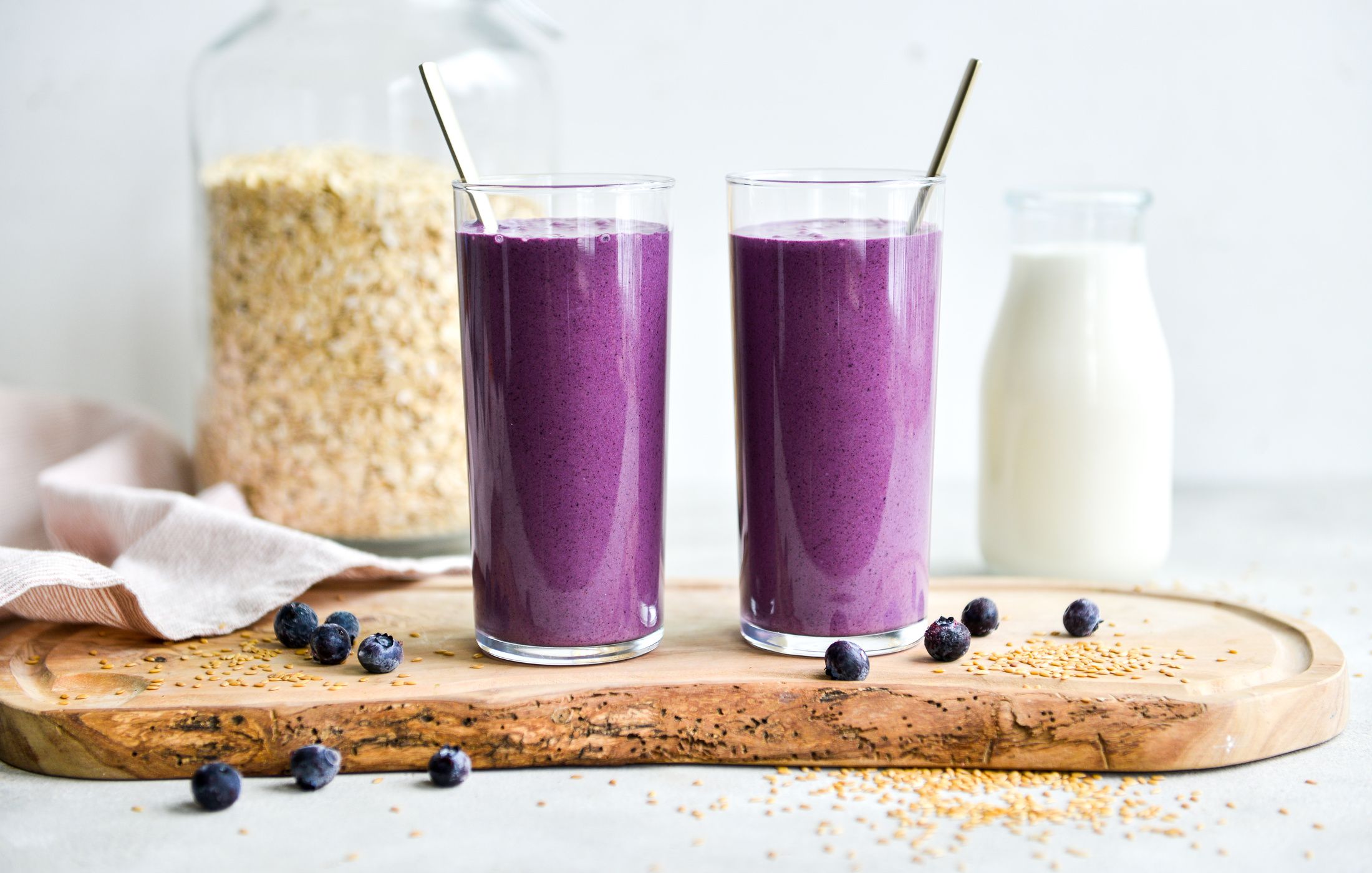 Blueberry Kefir Smoothie | Nourishing Meals®