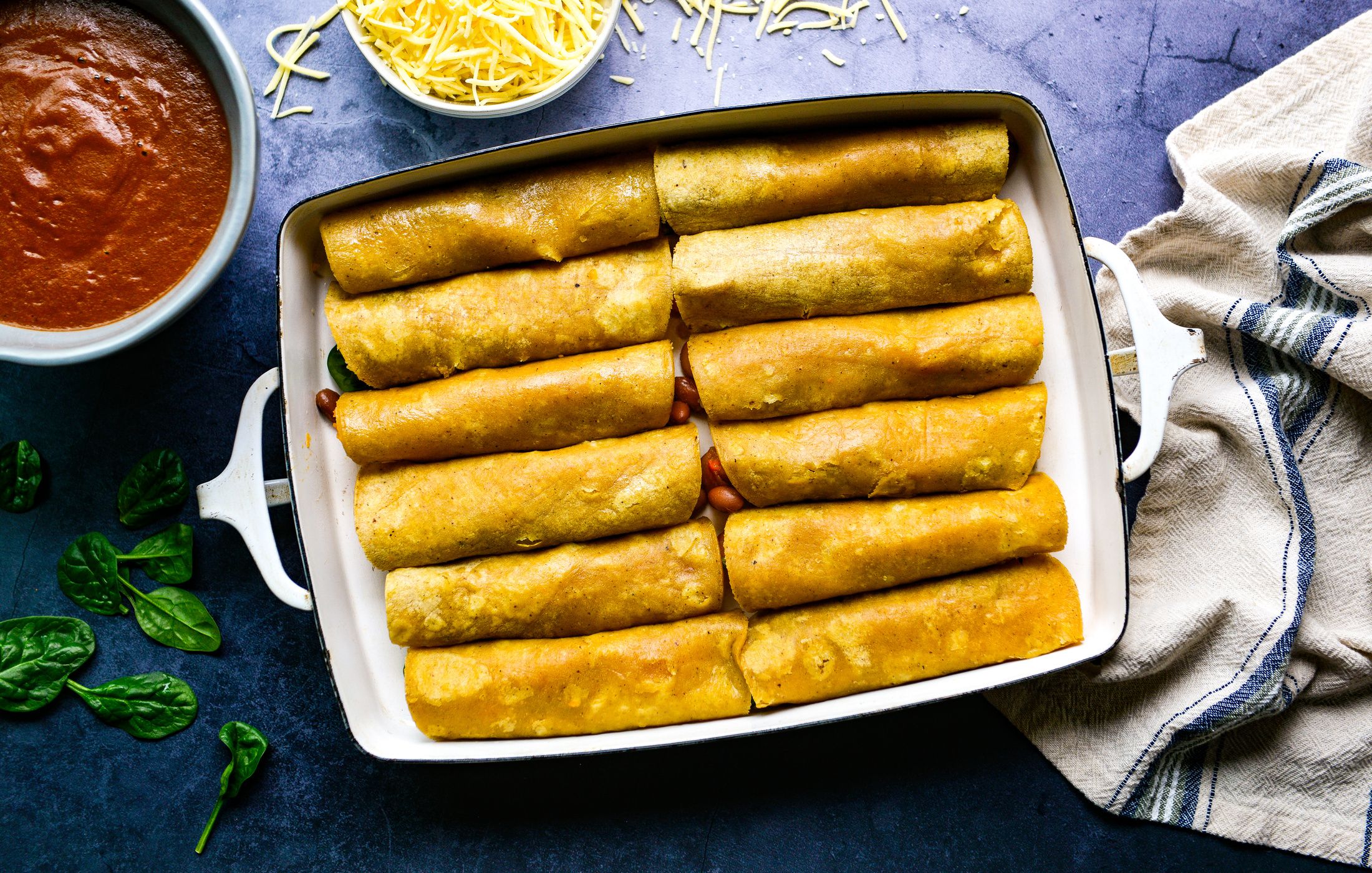 BUTTERNUT SQUASH AND PINTO BEAN ENCHILADAS-3