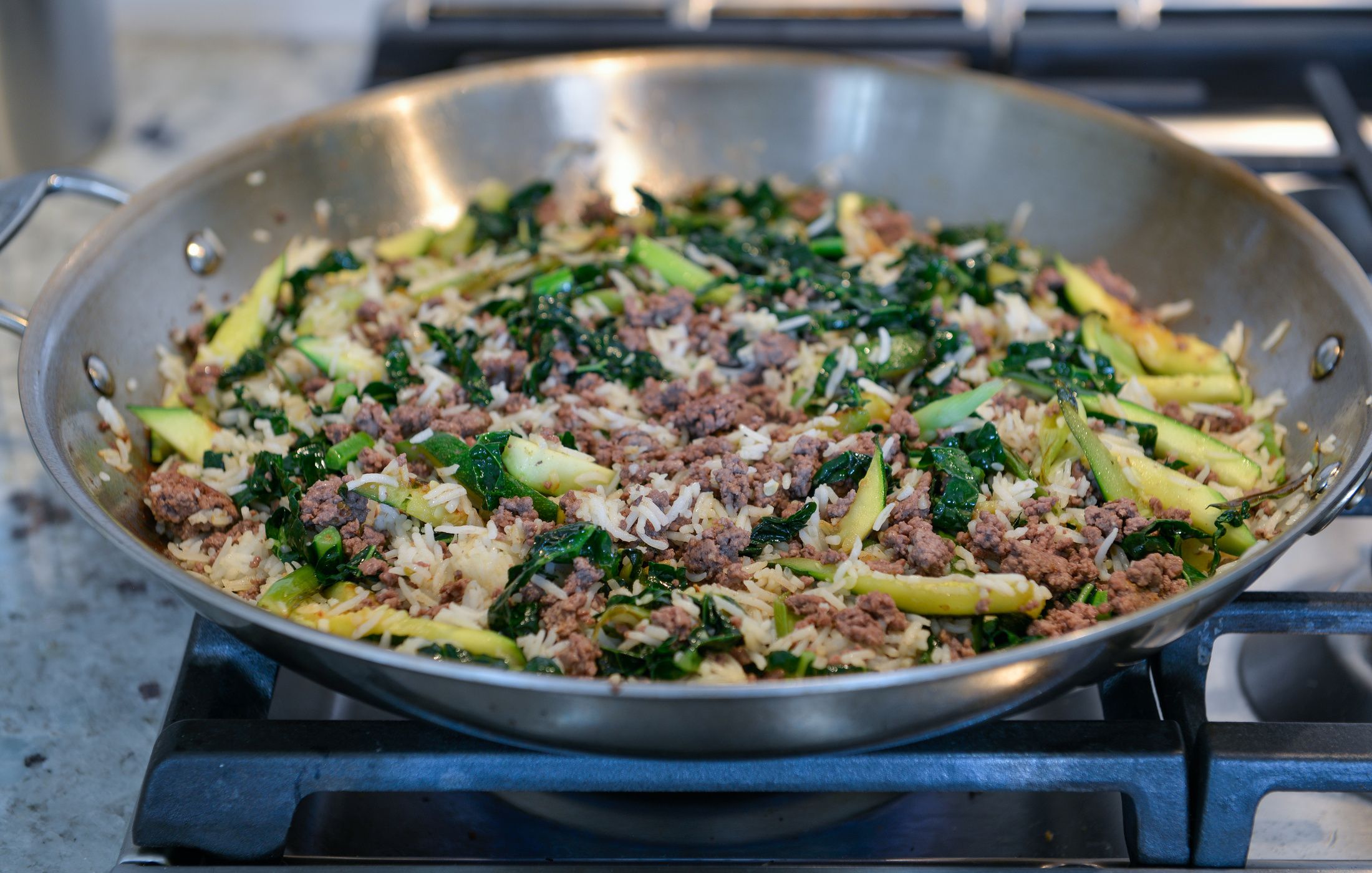 Beef, Zucchini, and Kale Fried Rice-4