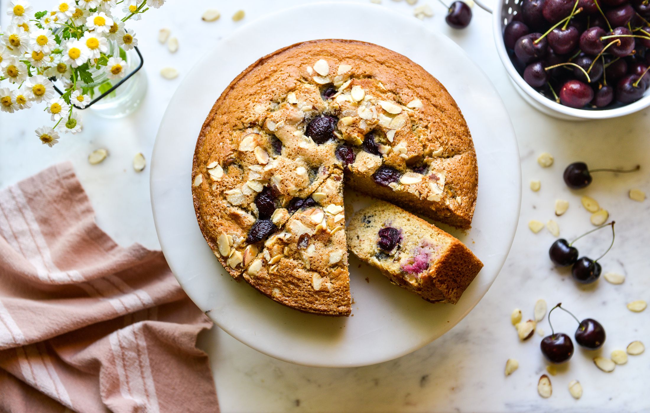 CHERRY-ALMOND CAKE-GLUTEN-FREE DAIRY-FREE-3