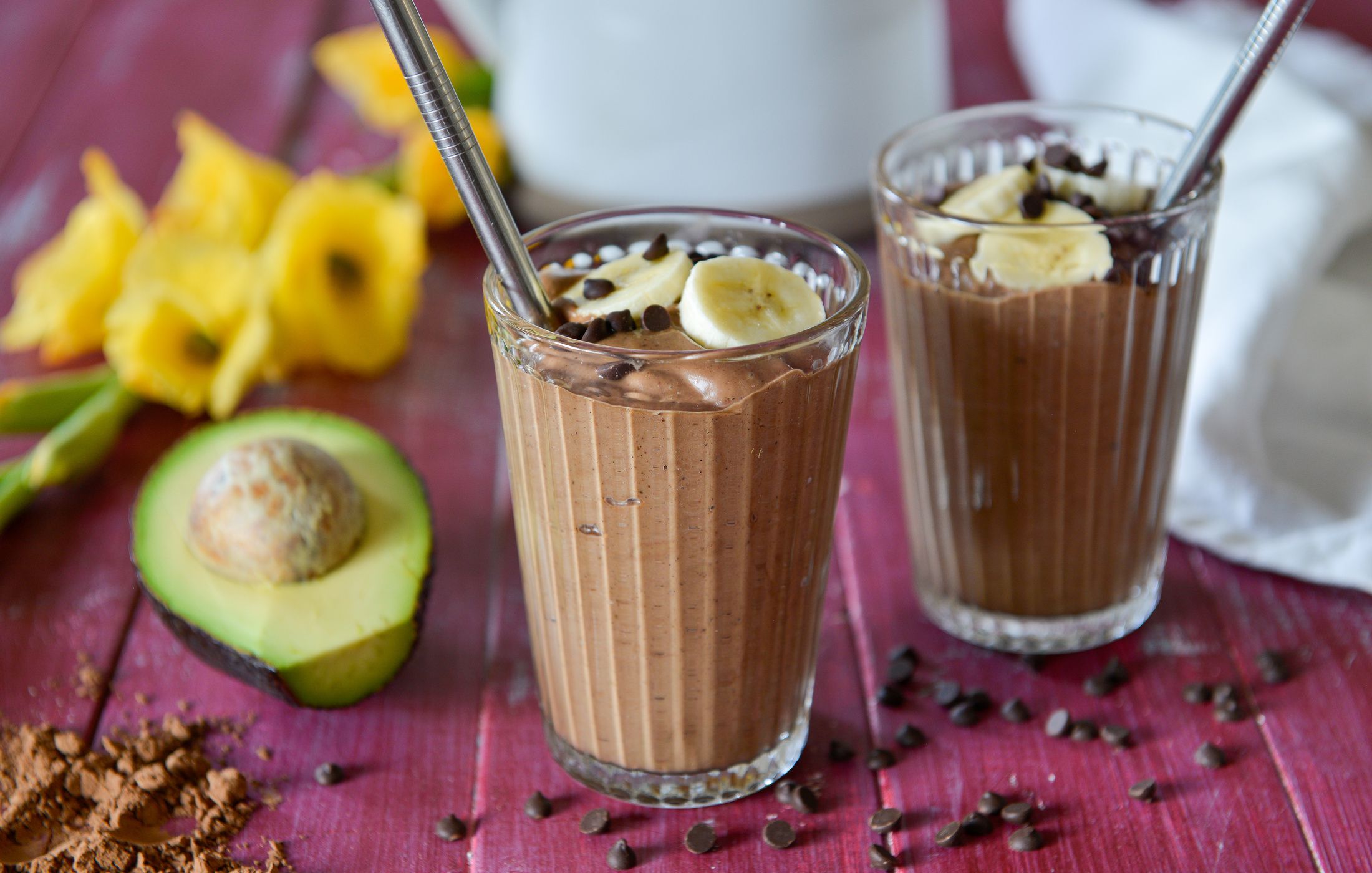 Chocolate Banana Avocado Milkshake | Nourishing Meals®