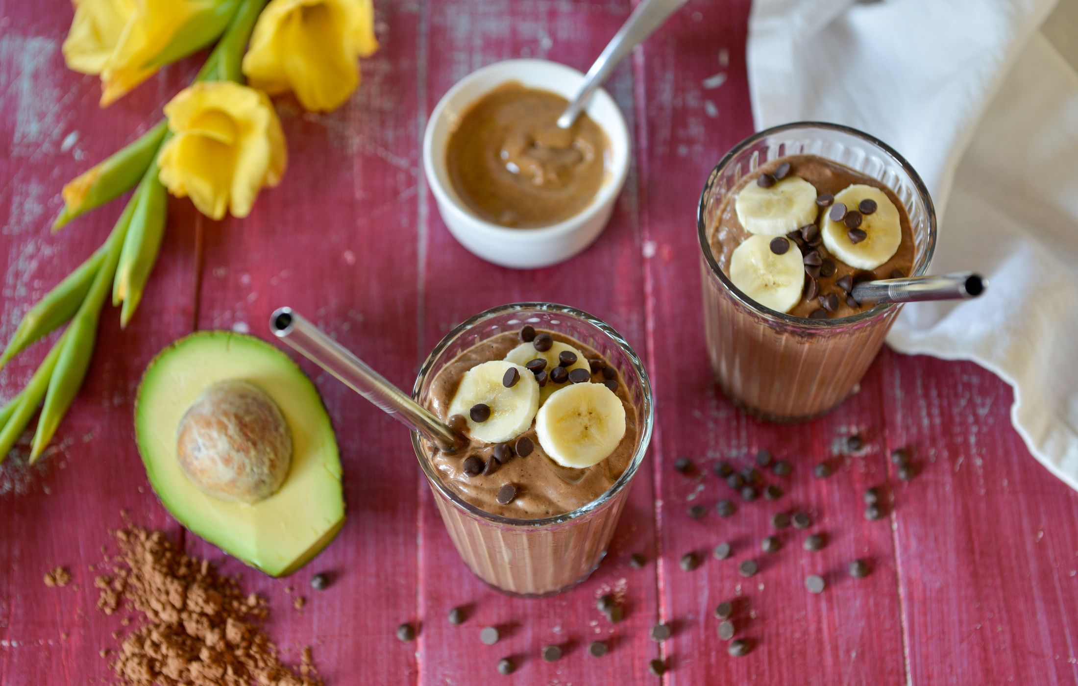 Chocolate Banana Avocado Milkshake | Nourishing Meals®