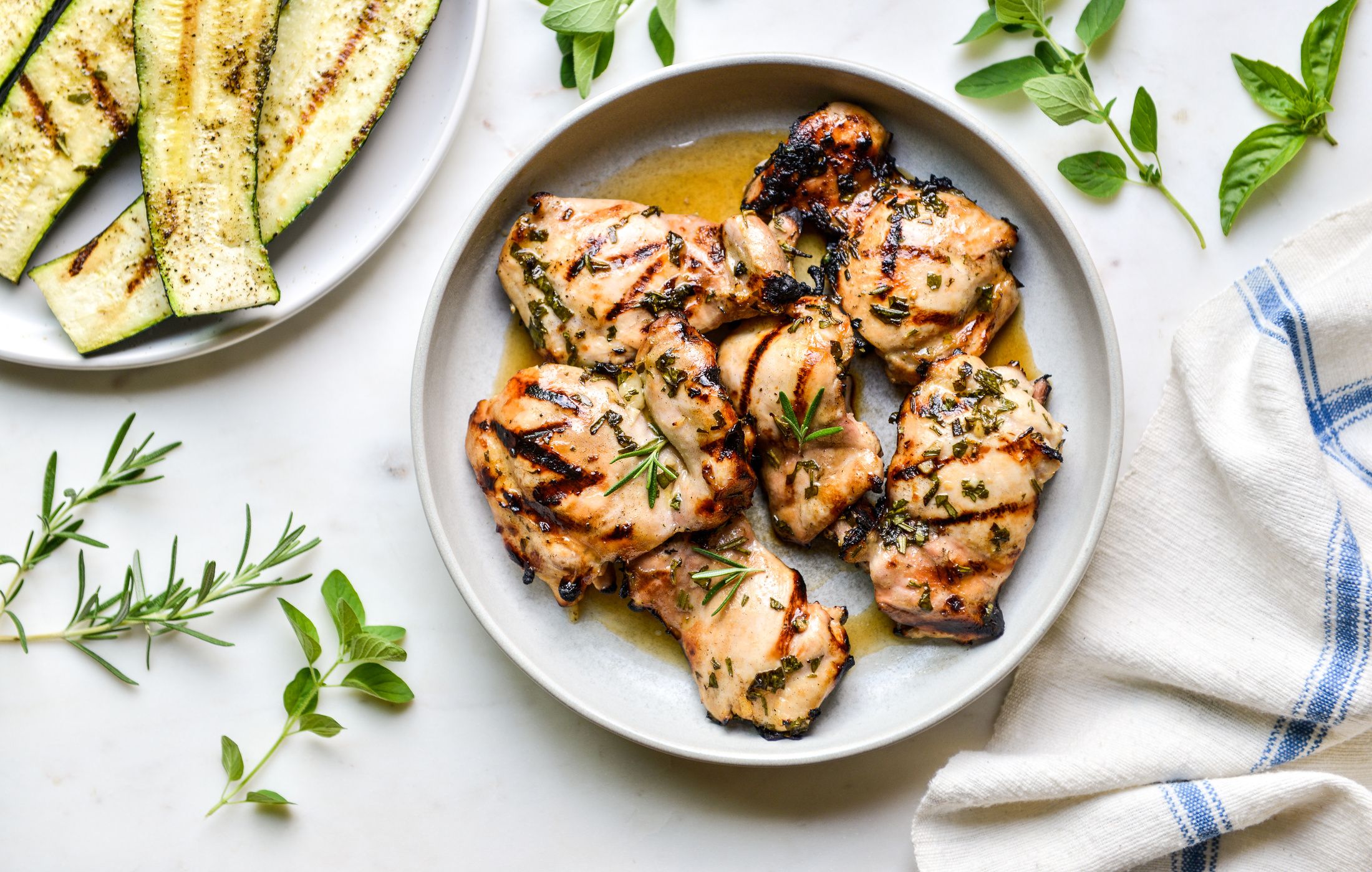 CIDER VINEGAR AND FRESH HERB GRILLED CHICKEN THIGHS-1