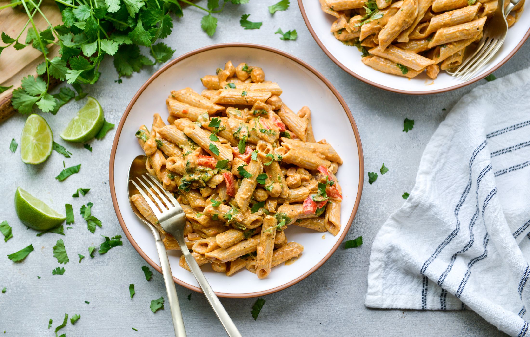 CREAMY CAJUN CHICKPEA NOODLE SKILLET-2